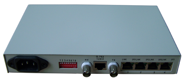 E1转3路10/100BaseT超级协议转换器 (物理隔离的E1网桥)-MA20B-3ETH-P