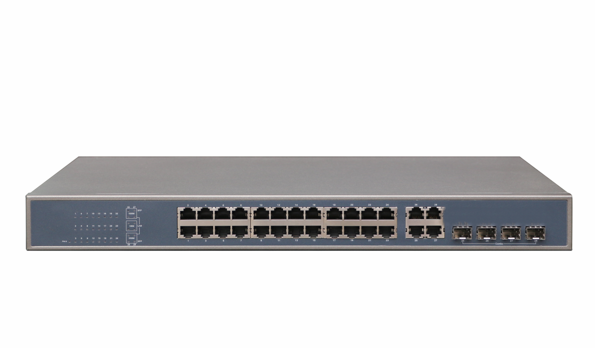 4光24电安防交换机