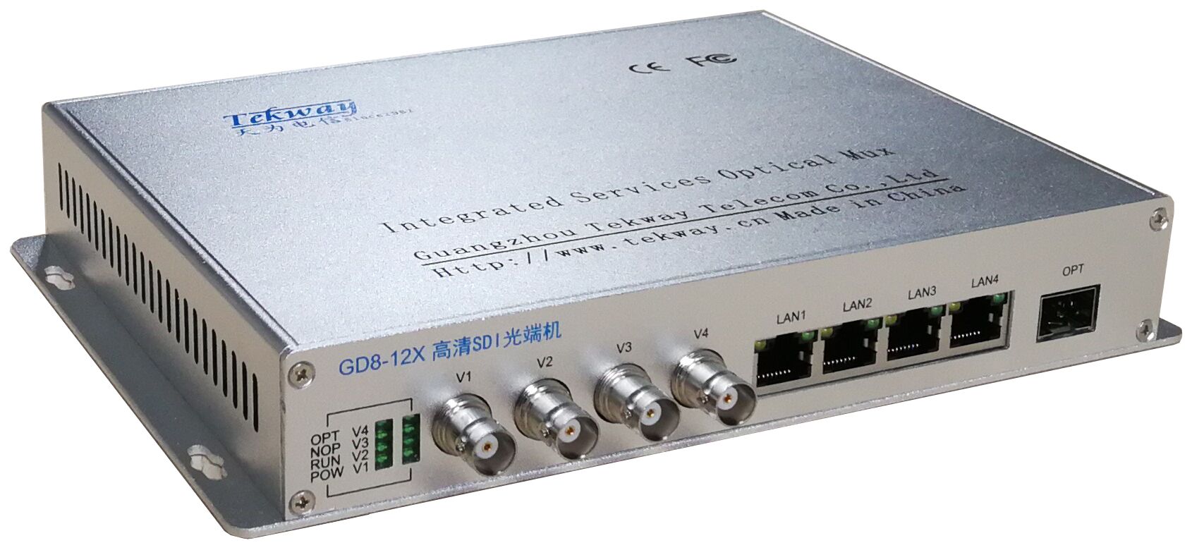 4路SDI+4路千兆网口高清光端机-GD8-12X