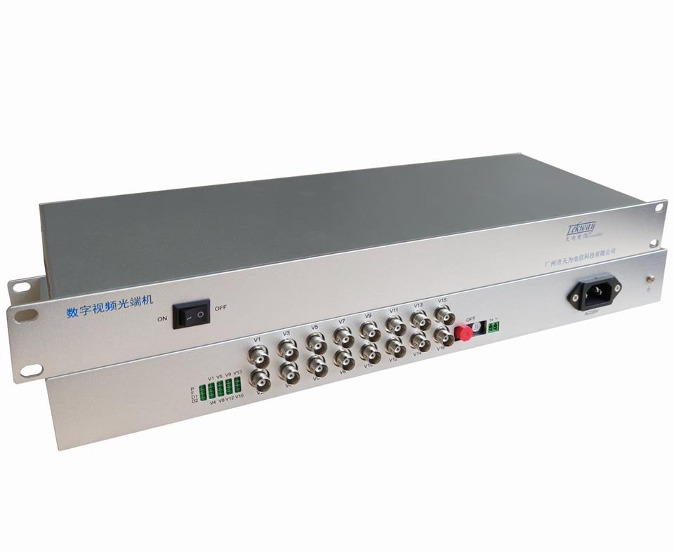 16路视频1路数据光端机-TW-DV160100