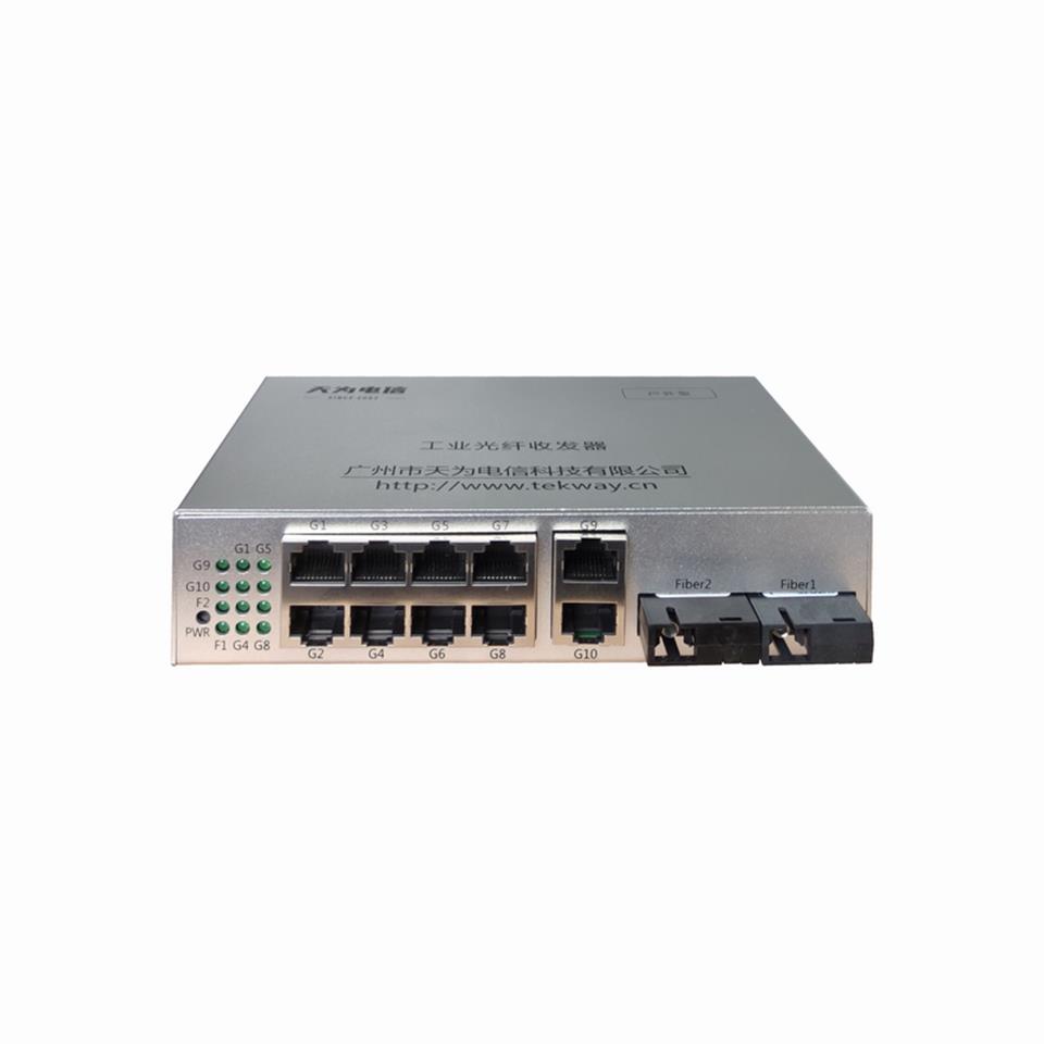千兆2光10电户外型光纤收发器/交换机-TW-Link-GSB20-20